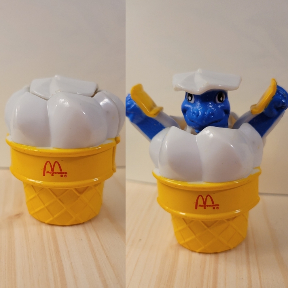 1990 McDonald’s Changeables McDINO CONE 2” Figure Transformer Ice Cream Meal Toy